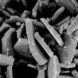 消石灰の電子顕微鏡写真